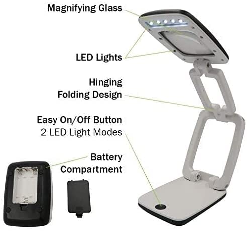 Loupe Loupe de Bureau Pliable Mains Libres Lumière LED Matériel Accessoires Outils de Lecture Artisanat Portable pour travaux rapprochés Loupes de réparation Interesting