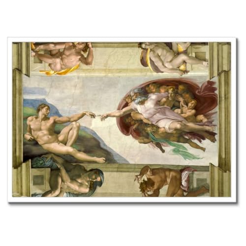 Poster Création d'Adam déco murale de chambre avec grand cadre noir