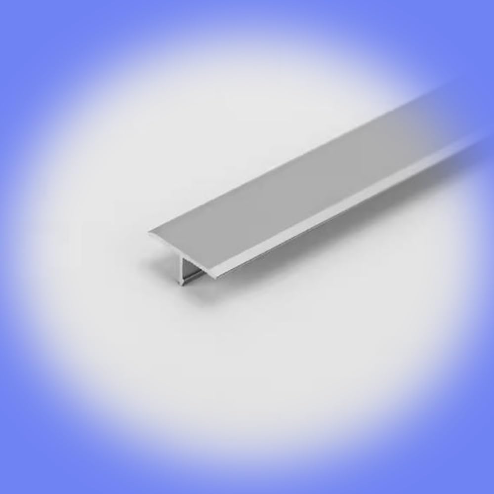 NILZA Tira de umbral de aluminio de 36 pulgadas, tira de transición de suelo de moldura en T, tiras de cubierta de transición de 45 pulgadas, tira