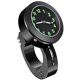 Gatuida Mini Waterproof 7/8' Motorcycle Handlebar Clock Digital Mount, Black Motorbike Accessory for Riding Timing
