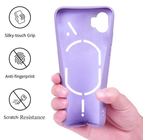 Image of A rtistque Back Cover Case for Nothing Phone 1 with Camera Protection | Shockproof TPU | Stylish Protective Design | Slim Fit | Ultra Matte | Nothing Phone 1 Back Cover - Purple