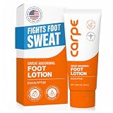 Carpe Sweat Absorbing Foot Lotion, A dermatologist-recommended solution to stop sweaty, smelly feet, Helps prevent blisters, Great for hyperhidrosis