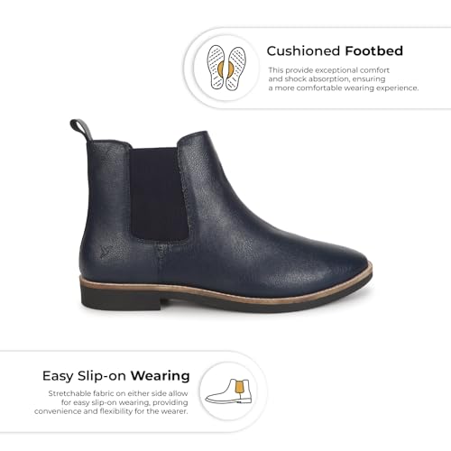 Image of YOHO Comfortable Boots For Men | Extra Cushioned Foot Bed And Skin Friendly Ankle Boot With Low Heels | PU Finish Material | Trendy, Stylish & Casual Boots | Winter, Snow & Holiday Outings