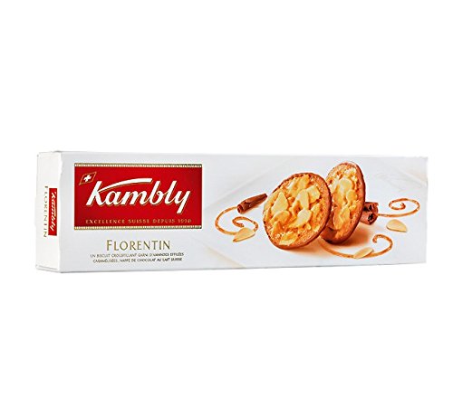 Kambly Galletas Florentin con almendras caramelizadas 100g (paquete de 4)