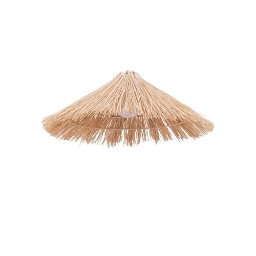 Akdjgfp Color Rattan Lampshade Rattan Pendant Lights Hand-Woven Straw Hat Lampshade Chandelier Decorativeluminaire(Color)