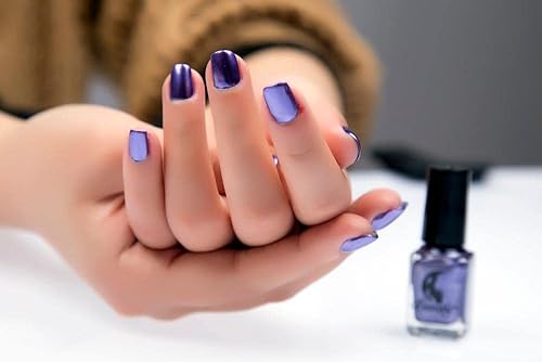 Miniatura 10 de Esmalte de uñas con efecto espejo, chapado en plateado, cromado, metálico, de larga duración, magnífico, brillante, manicura, esmalte de uñas, 60.6