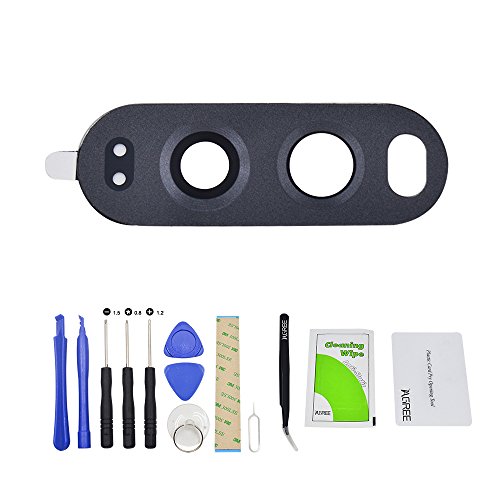 IAGREE Back Rear Camera Glass Lens Cover with Adhesive Fix Replacement Parts For For LG V20 H910 H918 LS997 US996 VS995 H990 (Black)