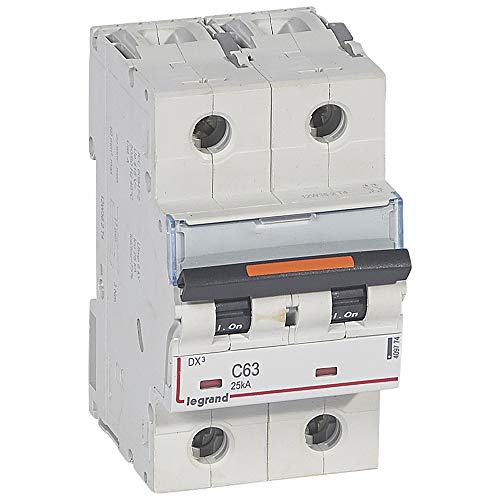 Disjoncteur DX³ 25kA bipolaire 63A courbe C haute capacité de coupure
