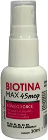 Tônico Force Biotina Max 30ml – Fortalece e Auxilia o Crescimento de Cabelos e Sobrancelhas