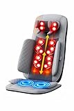 MOCHO® Massagesitzauflage Shiatsu Massagesitz mit Wärmefunktion, 3 Zonen, Rückenmassage, Nackenmassage, Vibrationssitz, Ganzkörper Massagegerät,Massagematte