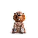 fabdog Fluffies Dog Toys - Squeaky Plush Dog Toy for All Breeds - Cute Animal-Themed Puppy Toys Make for Ideal Gift - Fun Nylon Dog Toys with Squeak| Large Beaver