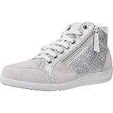  Geox Damen D Myria C Hohe Sneaker, Silber (Silver/Off Wht C0628), 37 EU