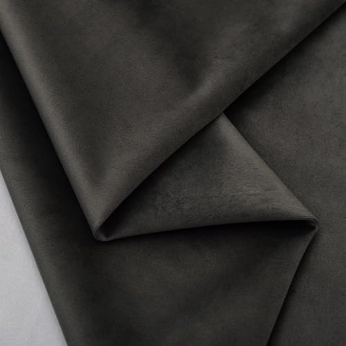 Tabourets de bar pivotants en velours noir réglables XJBTBA - 5