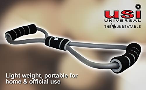 Image of USI Universal Chest Expander Adjustable Exercise Bands Pull Stretcher Resistance Bands 4 Tubes Strength Trainer Durable Rubber Gym Training Exercise Muscle Build Exercise Fitness Medical