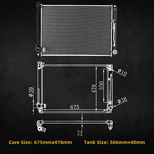 Image of DWVO Radiator Compatible with 2007-2010 Sienna CE LE XLE Limited 3.5L V6 DWRD1084