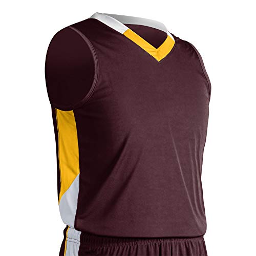 Image of CHAMPRO Basketball Referee Officials Dri-Gear Black White Jersey Shirt XS-3XL