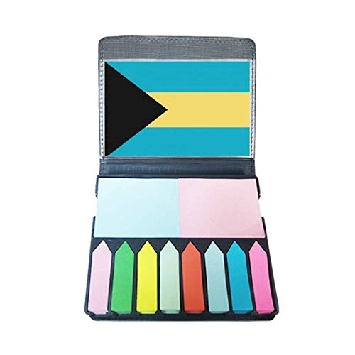 Drapeau des Bahamas marque-page adhésif en boîte pour bureau
