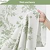 Awellife Sage Green Shower Curtain,Long Cotton Flo... #3