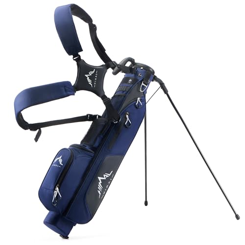 Par 3 Golf Bag Small Lightweight with Dual Shoulder Straps – Pitch n Putt Golf Bag Easy to Carry and Durable for Men/Women– 31.5 inches Tall