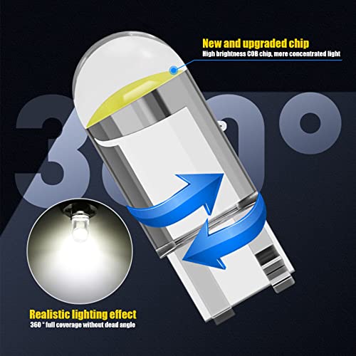 Miytsya 30 Pieces 194 Led Car Light Bulb 6000K, 168 2825 W5W T10 Wedge Cob Led Led Interior Car Lights For Car License Plate Light Dash Lights Interior Dome Map Door Marker Courtesy Light (White) #TOP2