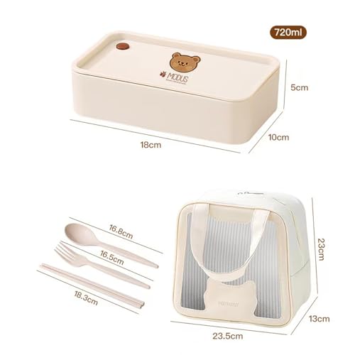 Lancheira Recipiente de Almoço Empilhável de 2 Camadas com Compartimentos (Rosa 18)