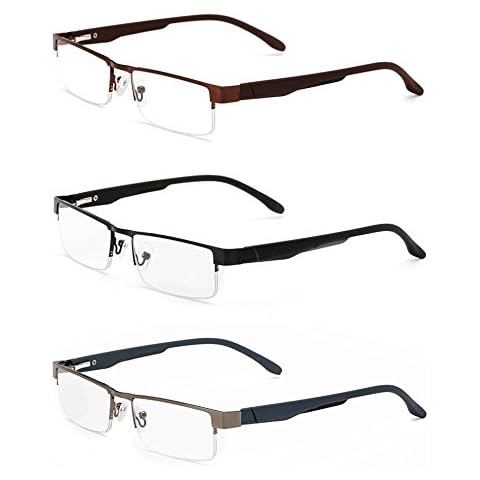 Twinkleyes Lesebrillen Metall Sehhilfe Augenoptik Halbrand Halbrandbrille Brille Lesehilfe Cover