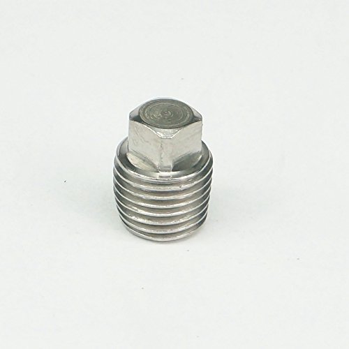 Sorekarain 1/4 NPT Male 304 Stainless Steel Square Head Plug Forged Pipe Fitting 3000 PSI