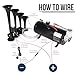 AOLIHAN Super Loud Train Horns Kit,180dB Four Trumpet Truck Horns with 150 PSI Air Tank,12V Air horn with 0.8 gallon Air Compressor Can for Truck, Jeep,Pickup,SUV (Black truck parallel horn kit)