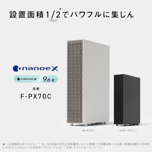 パナソニック 空気清浄機 ナノイーX F-PX70C-H