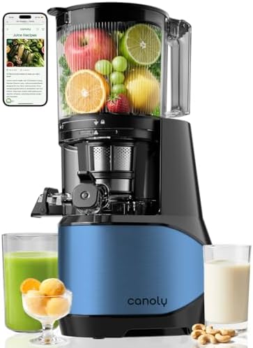 Canoly C09 Cold Press Juicer, 6" Extra Wide Feed Chute, 3-IN-1 St...
