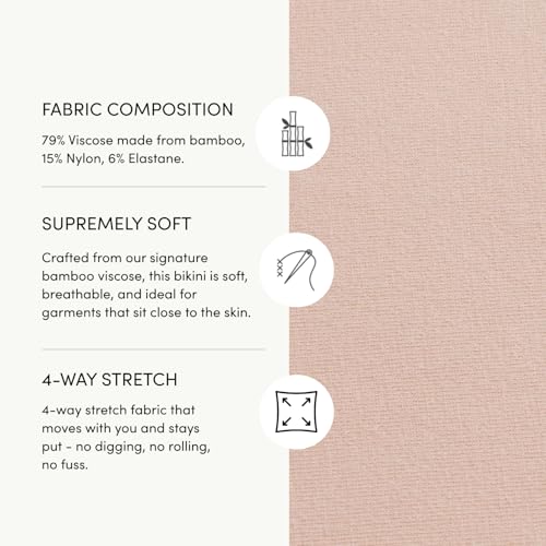 Image of Boody -Classic Bikini -Women's Underwear -Mid Rise, Moderate-Full Coverage Fit -Soft, Flat-Ribbed Waistband -Bamboo Viscose