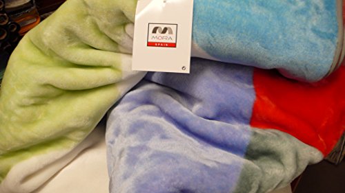 MANTAS MORA - Manta estampada alto volumen 100% Poliéster 450g/m2 tacto suave para otoño/invierno diseño Harmony A19