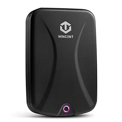 WINCENTPRO Biometric Gun Safe – Fingerprint Pistol Safe Car Handgun Safe Gun Lock Box Case Quick Access with Auto Open Lid