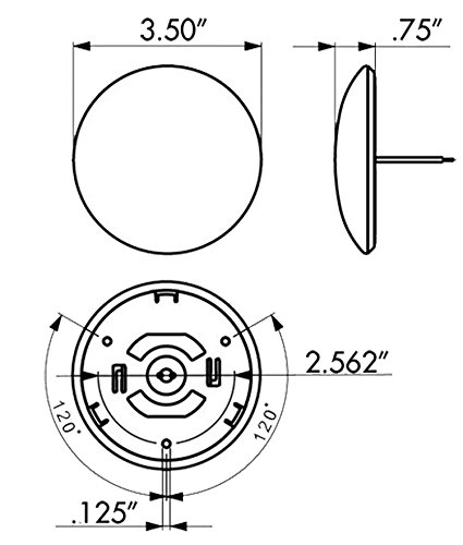 Optronics ILL25CBP GloLight Luz LED de baixo perfil, branca
