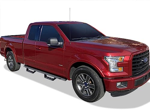 Barra lateral tubular negra para Ford F150 y Super Duty miniatura 6