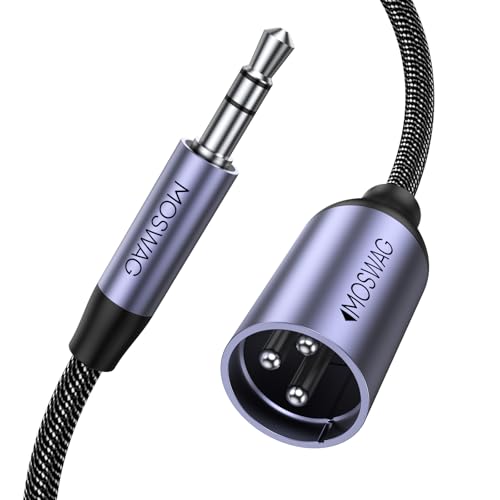 Câble XLR vers microphone 2m MOSWAG pour connexion audio stable