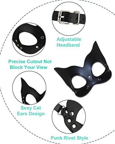 Stegosaurus Cat Mask for Women, Masquerade Masks for Women Bunny Masks Cat Face for Night Club Cocktail Cosplay