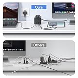 Extension Lead with 4 USB Slots and Switch, 3 Way Multi Plug Extension Cable with 2 USB C, UK Desktop Power Extension Cord with Multi Socket, 1.5M Extension Cable for Home Office - Image 6