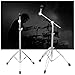 MOWEO Cymbal Stand Straight & Boom Cymbal Stand Double Braced Legs Height & Angle Adjustable Drum-kit Cymbal Port Rack Heavy Duty Boom/Straight Combo with Rubber Feet
