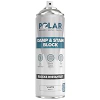Polar Damp & Stain Block Spray | Matt White Spray Paint - 500ml | One Coat Anti Mould Spray | Damp Proof Paint for Internal Walls, Wood, Stone & Brick | Stain Blocker Paint for Ceiling