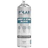 Polar Damp & Stain Block Spray - 500ml, Matt White - Covers Damp, Mould, Grease, Nicotine & Rust Stains - Anti Mould & Damp Proof Paint for Internal Walls & Ceilings - Dries in 10 Min, Low Odour