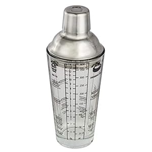 Xavax Cocktail-Shaker Glas mit Edelstahl Aufsatz 400ml