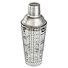 Xavax Cocktailshaker (cocktailmixer van glas met roestvrij stalen opzetstuk, cocktailrecepten, barset met 400 ml inhoud…