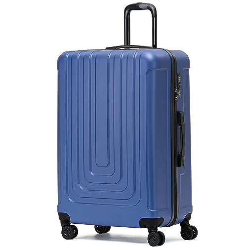 Flight Knight Premium Lightweight Suitcase - Built-in TSA Lock - 8 Spinner Wheels - ABS Hard Shell Carry On Or Check in Luggage - Highly Durable - Approved for Over 100 Airlines