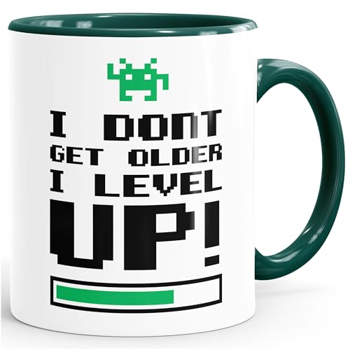 MoonWorks - Taza de cerámica con texto en inglés "I Dont get Older I Level up Gamer