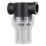 Kivivaka Inline Mesh Sieb Wasserfilter 40 80 Mesh für Garten Bewässerungspumpe 1/2 3/4 1 Zoll Innengewinde Transparent PC (3/4 Zoll 40 Mesh)