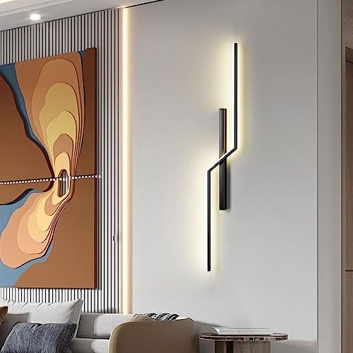 Aplique de pared LED moderno de tira larga para iluminación interior 3