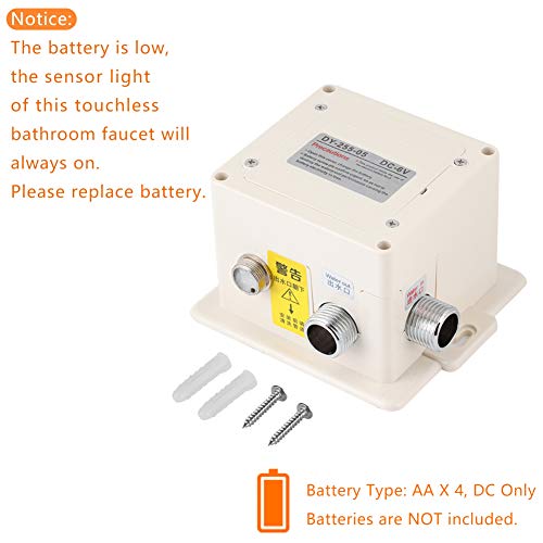 Induction Water Faucet, Automatic Infrared Water Tap, Sensor Faucet for Kitchen Bathroom Sink with Control Box