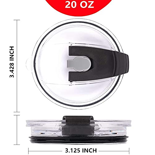 Tumbler Lids Spillproof 20 Oz,2 Replacement Lids For 20 Oz Yeti Rambler,Bpa Free & Straw Friendly,Spill-Proof Lids,Covers For 20 Ounce Tumbler Cup(20 Oz, Black) #TOP1