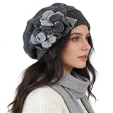 Ruphedy Womens Wool Berets French Beret Beanie Winter Hats Hy022 (Hy023-Grey)